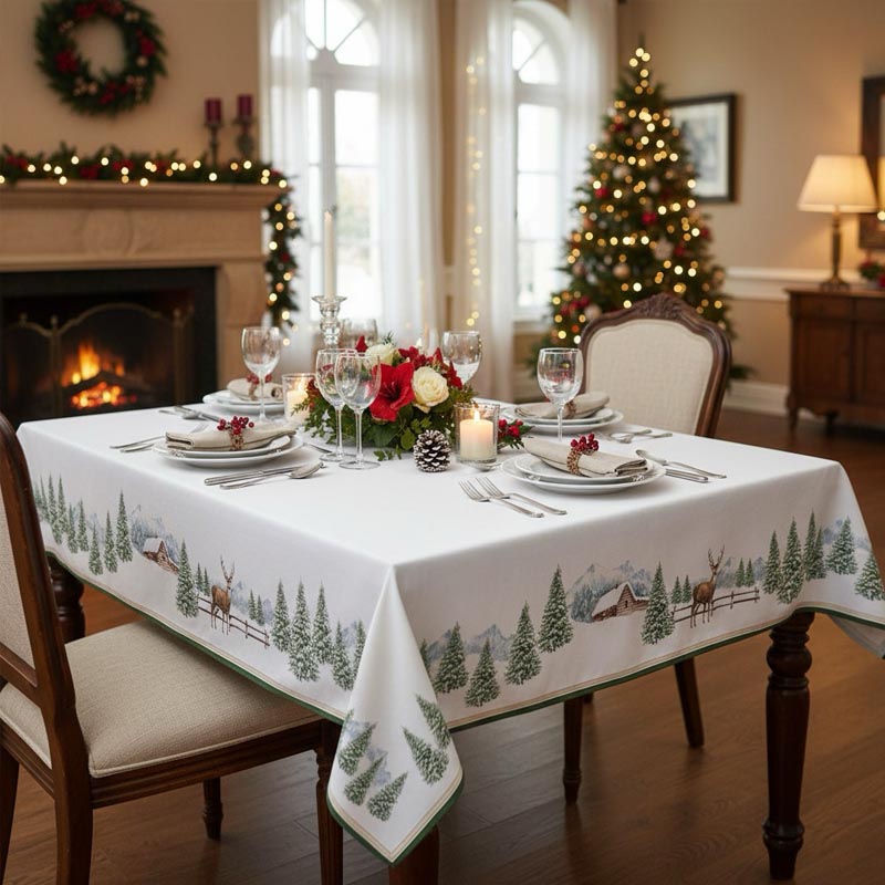 

Скатерть Easy life White Forest 180x145см