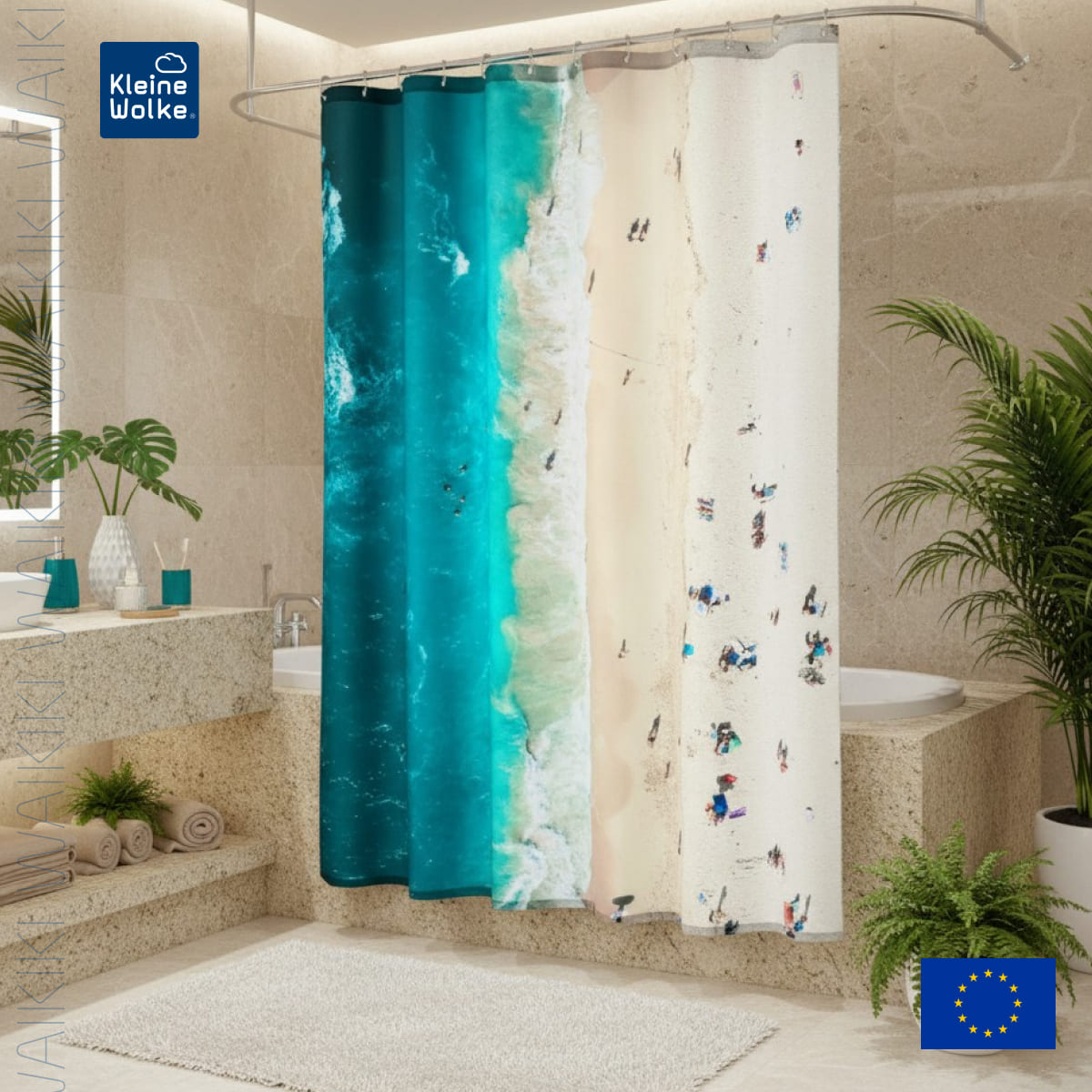 Штора для ванной комнаты Kleine Wolke Waikiki 4500₽
