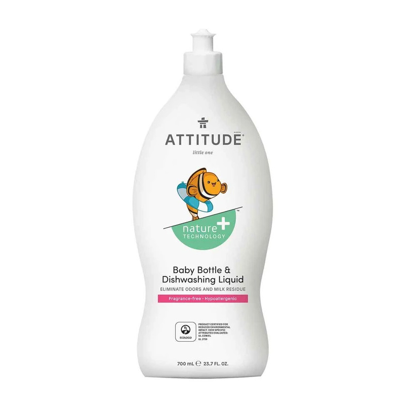 Средство для мытья детской посуды Attitude 700мл Attitude 13179, цвет белый - фото 1