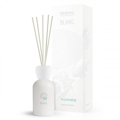 

Аромадиффузор Mr&Mrs Fragrance Blanc аромат №15 Мальдивский бриз, 250мл, Белый