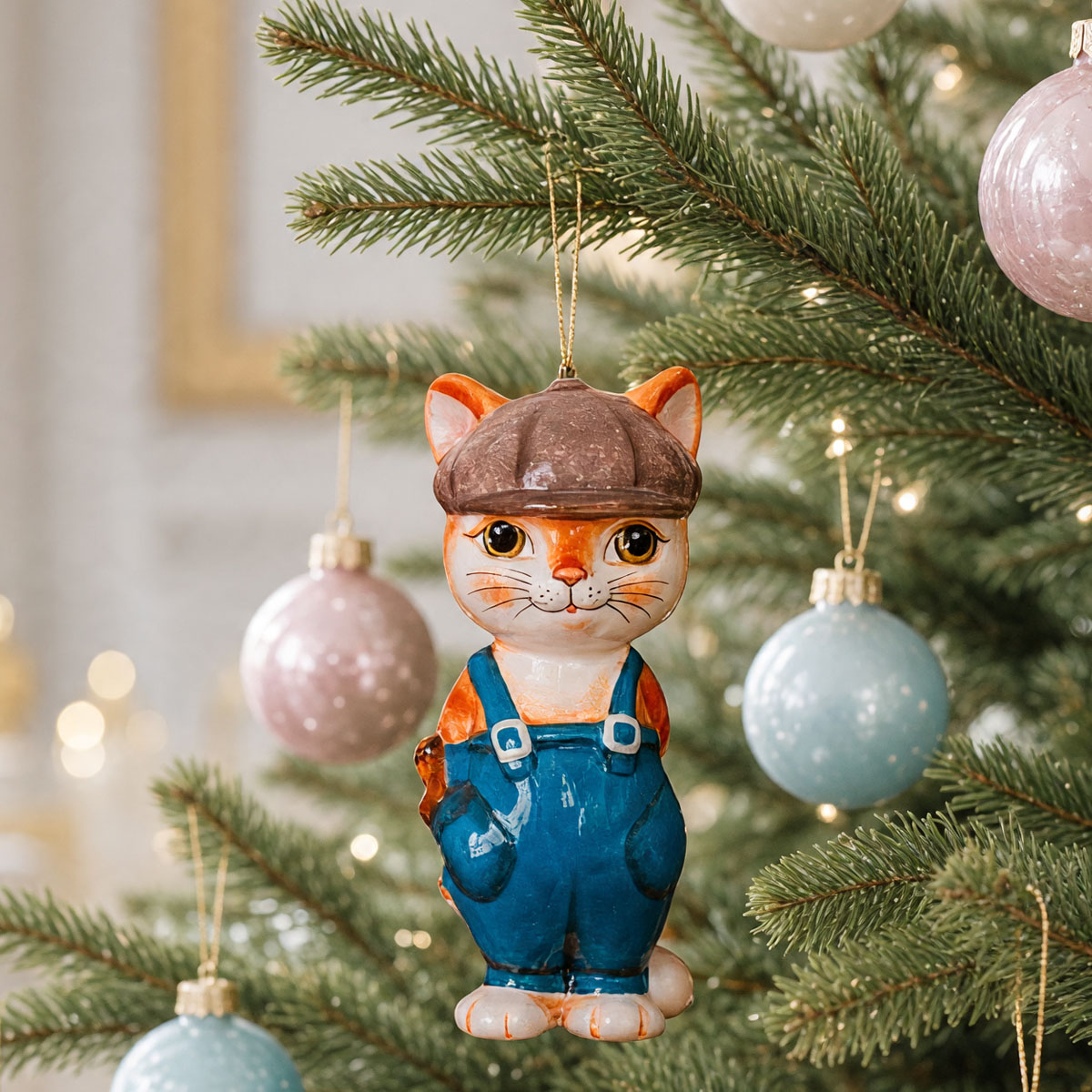 Елочная игрушка Ярославская Керамическая Мануфактура Кот Хулиган
