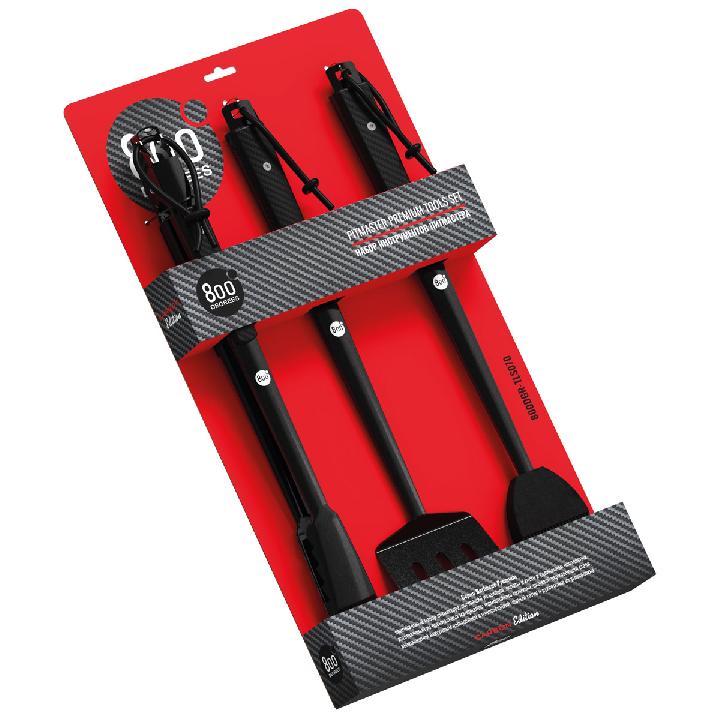 Подарочный набор инструментов питмастера 800 Degrees Pitmaster Carbon Set