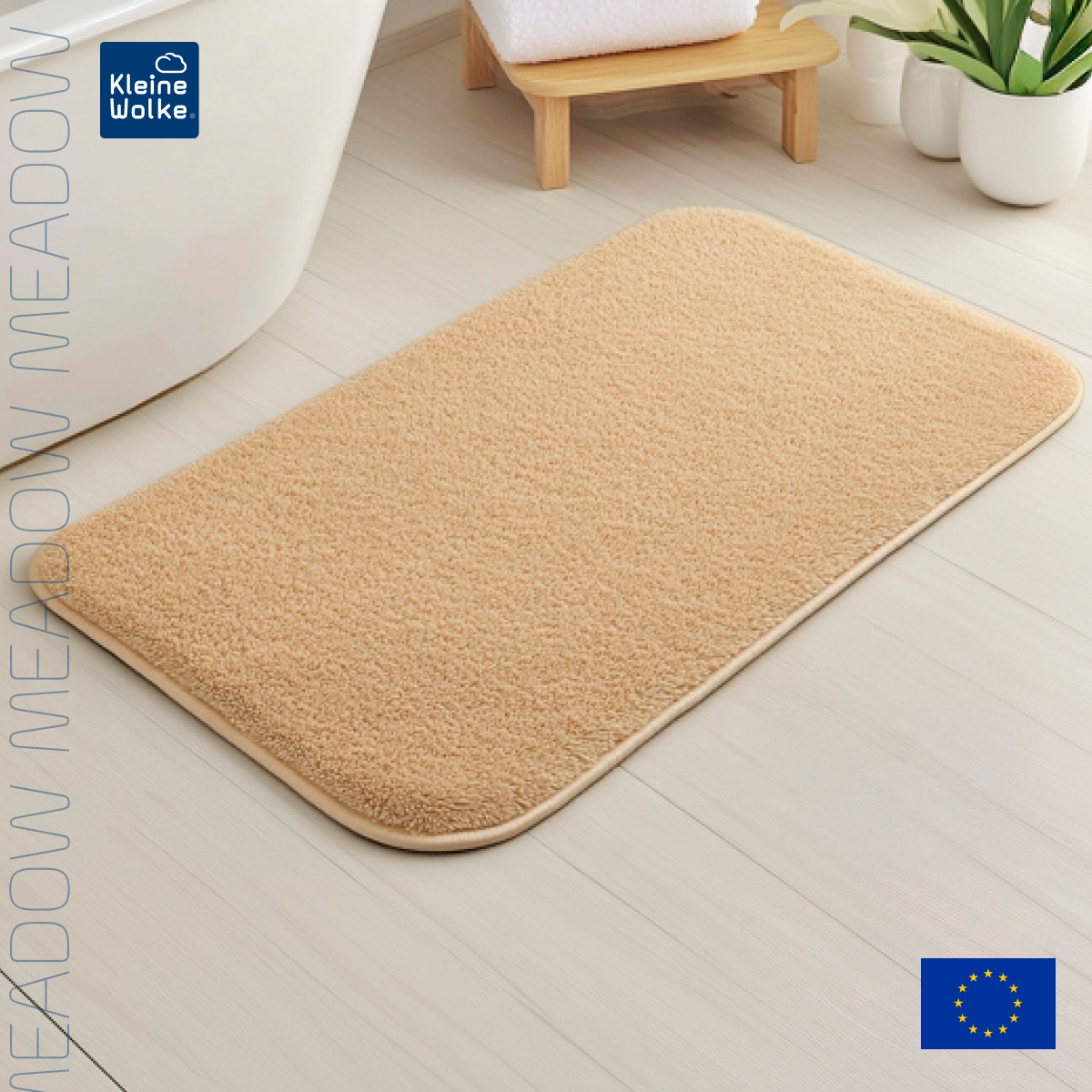 

Коврик для ванной комнаты Kleine Wolke Meadow 60x90см, бежевый