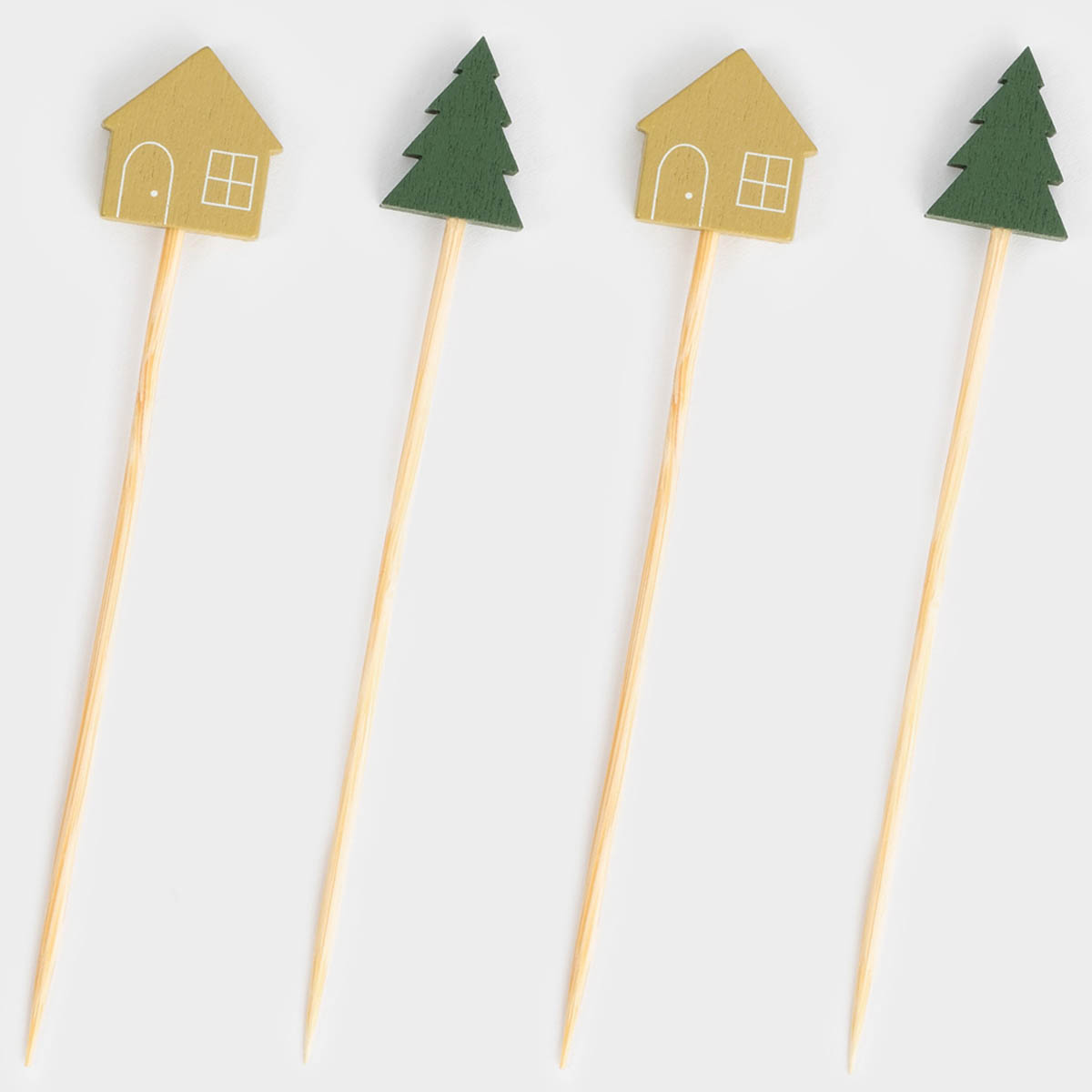 

Шпажки для канапе Anna Lafarg Новый Год Елка и дом 20шт