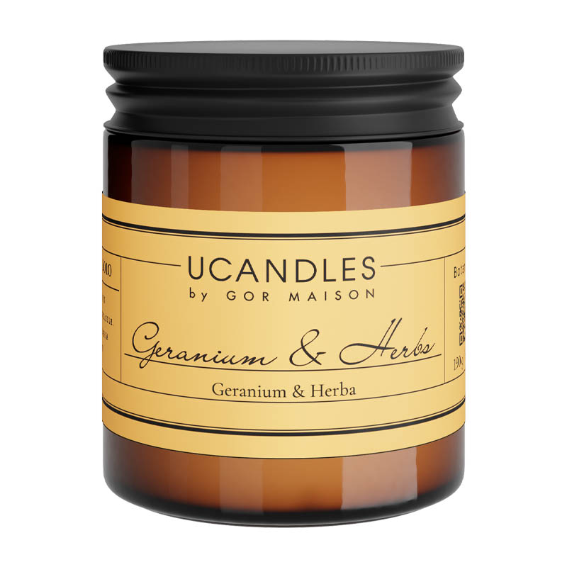 

Свеча ароматическая Ucandles by Gor Maison Geranium & Herbs Botanique