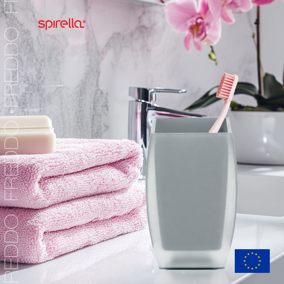 

Стакан для зубных щеток Spirella Freddo, серый
