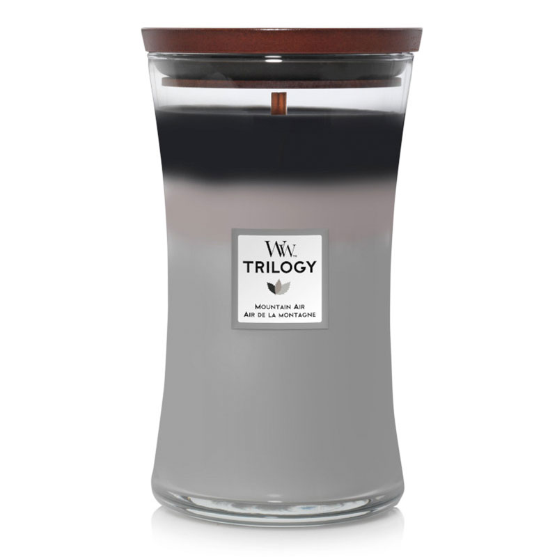 

Аромасвеча Woodwick Горный воздух 609,5гр, Серый