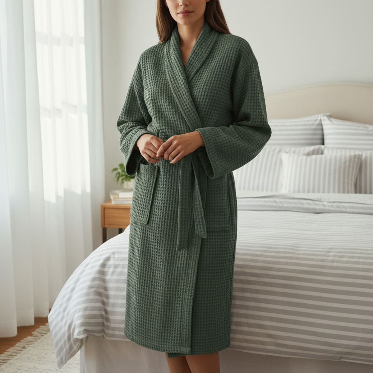 

Халат вафельный Cogal Cocoon зеленый, размер L