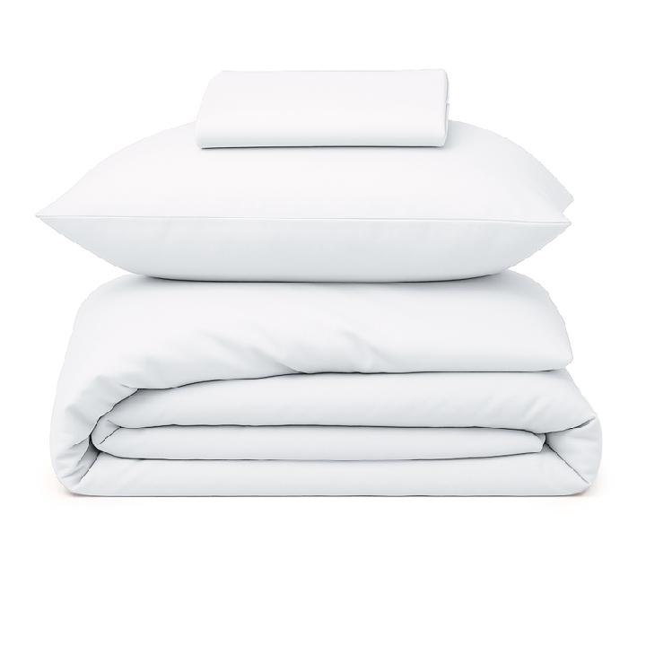 Комплект постельного белья 1,5-спальный Mollen Premier, кипенно-белый