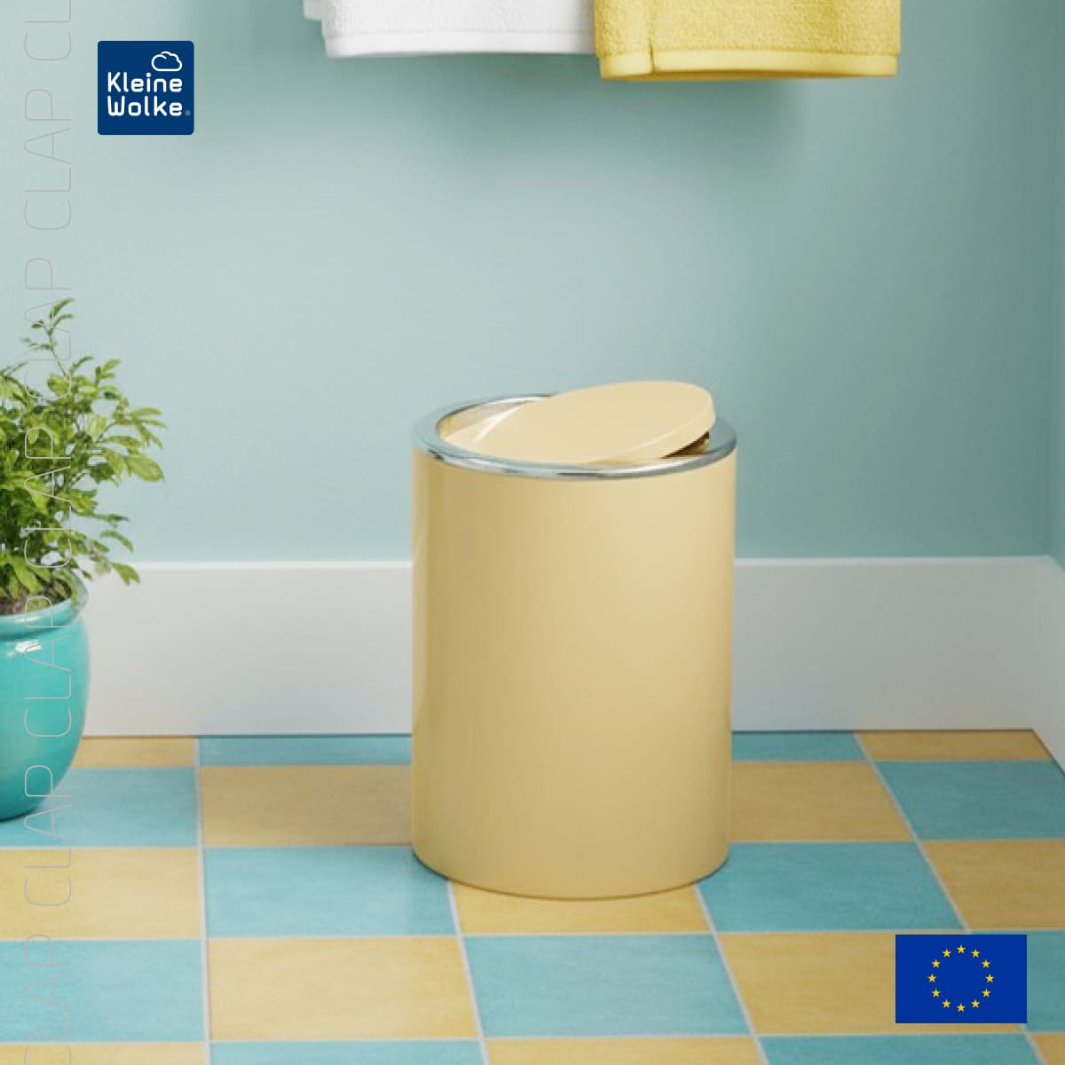 Ведро для мусора Kleine Wolke Clap Yellow