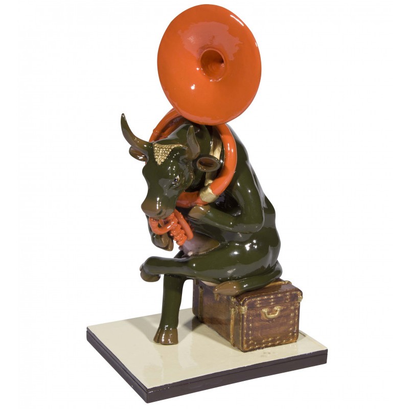 Коллекционная корова CowParade Josephine au Trombone Вид№4