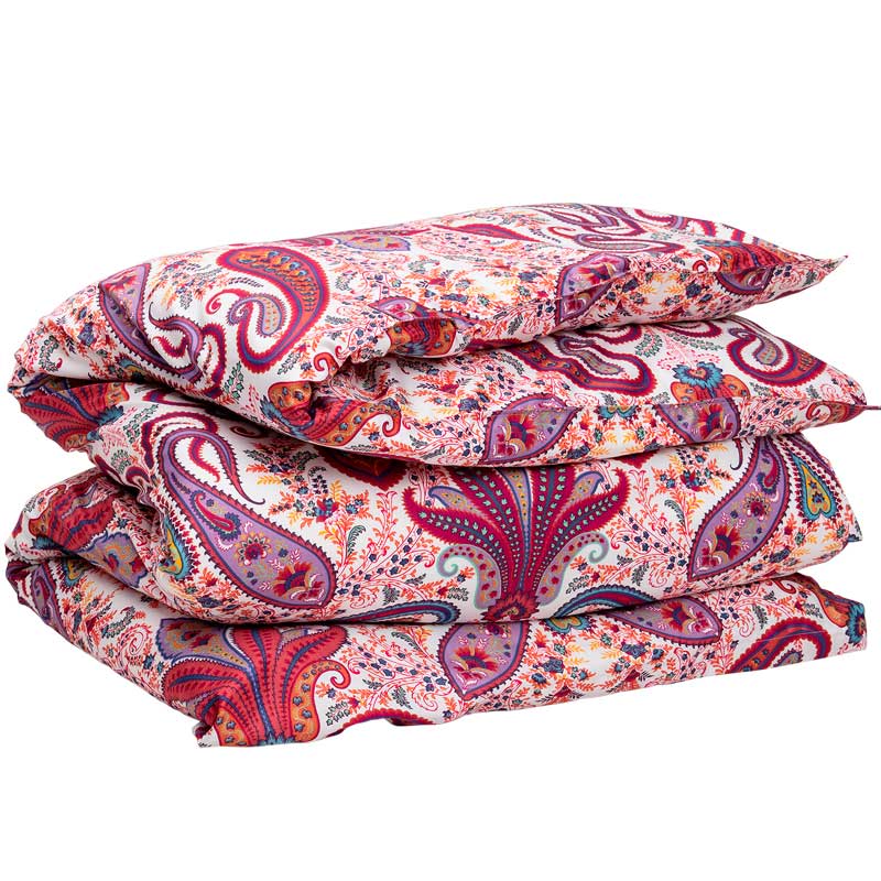 

Пододеяльник 1,5-спальный Gant Home Key West Paisley, белый с розовым, Белый;розовый;красный