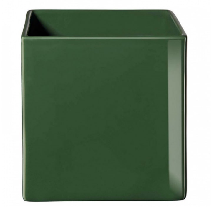 

Ваза-кашпо Asa Selection Quadro 15x15см, цвет темно-зеленый