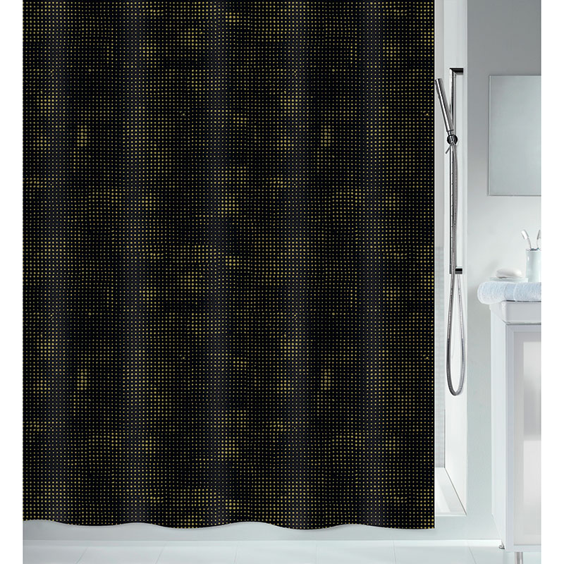 Штора для ванной комнаты Spirella Georges, цвет черный с золотым