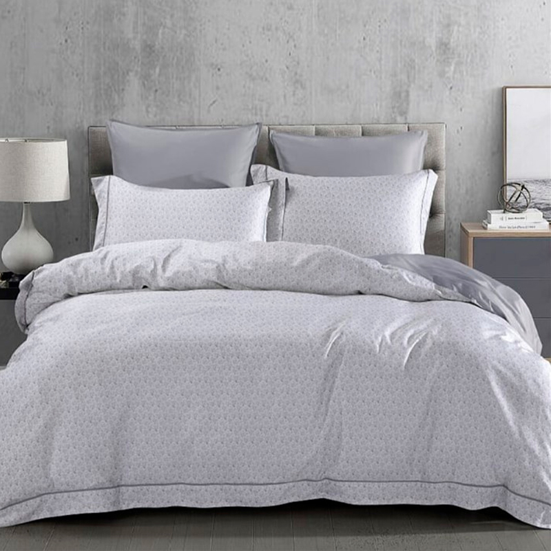 

Комплект постельного белья евро Anabella Asabella узор на светло-сером