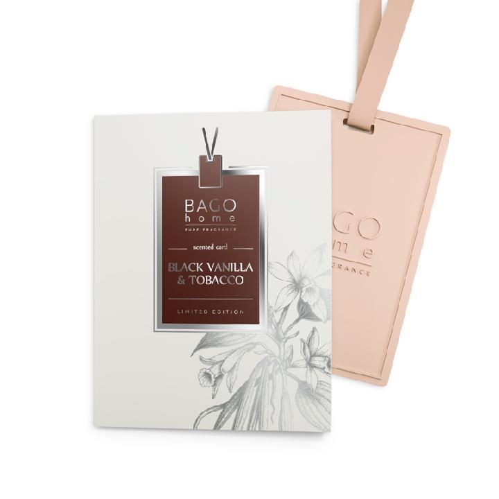 Аромакарточка саше BAGO home Неоклассика Черная ваниль и табак
