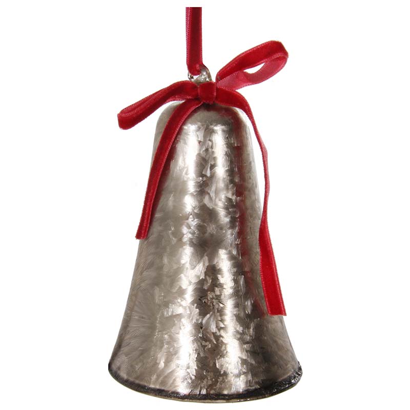

Елочное украшение Shishi Cream&Brown Колокольчик, 12см, Серебристый