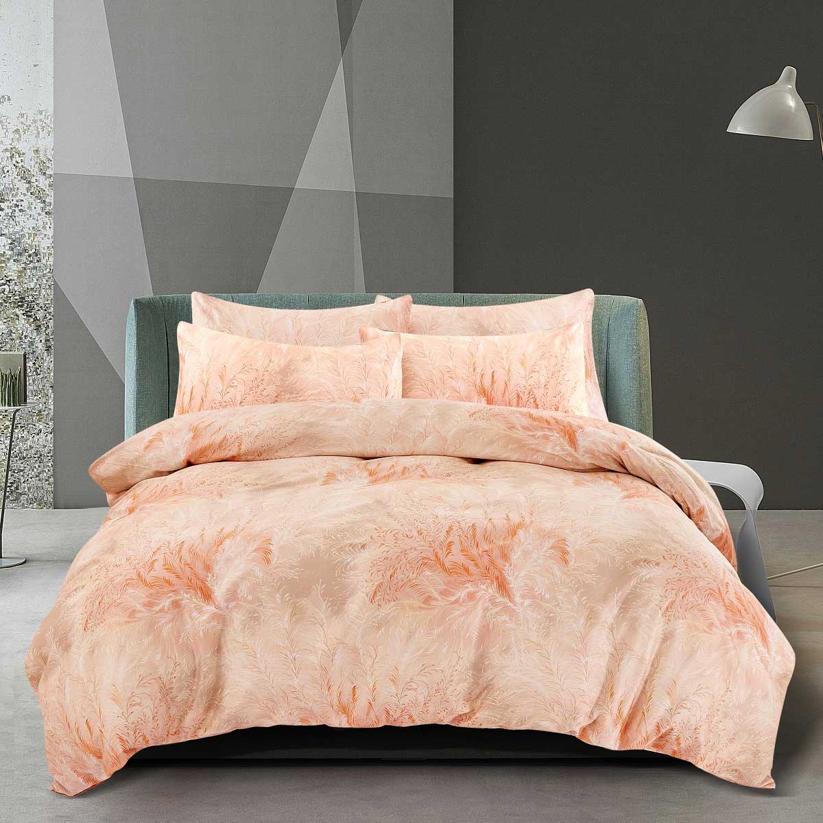 Комплект постельного белья семейный Pappel feather Pappel SYGYN050AM/150200F, цвет оранжевый