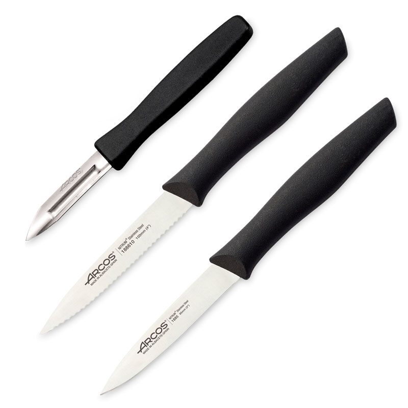Набор ножей для чистки и нарезки овощей Arcos Nova набор кухонных ножей в коробке niza arcos коричневая рукоять 3 шт