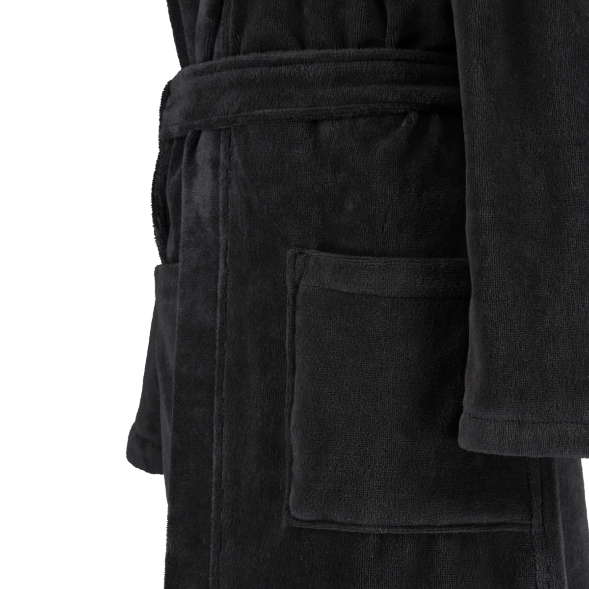 Халат женский с капюшоном Cawo размер 42, черный 696373 Черный, фото 5