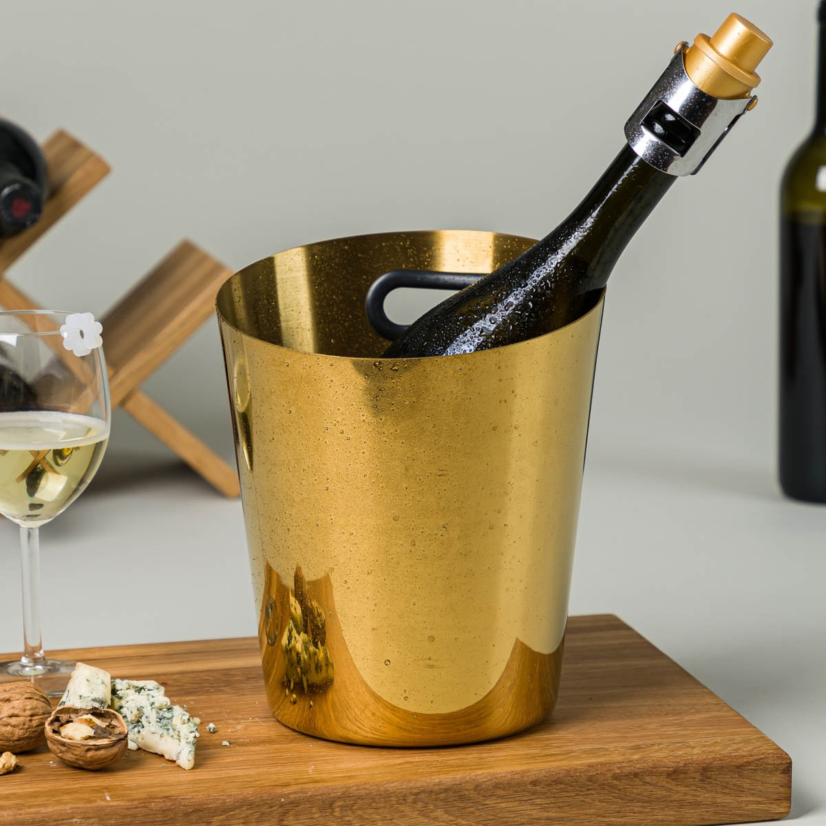 Ведро для охлаждения вина Homefeel 3л, цвет золотой