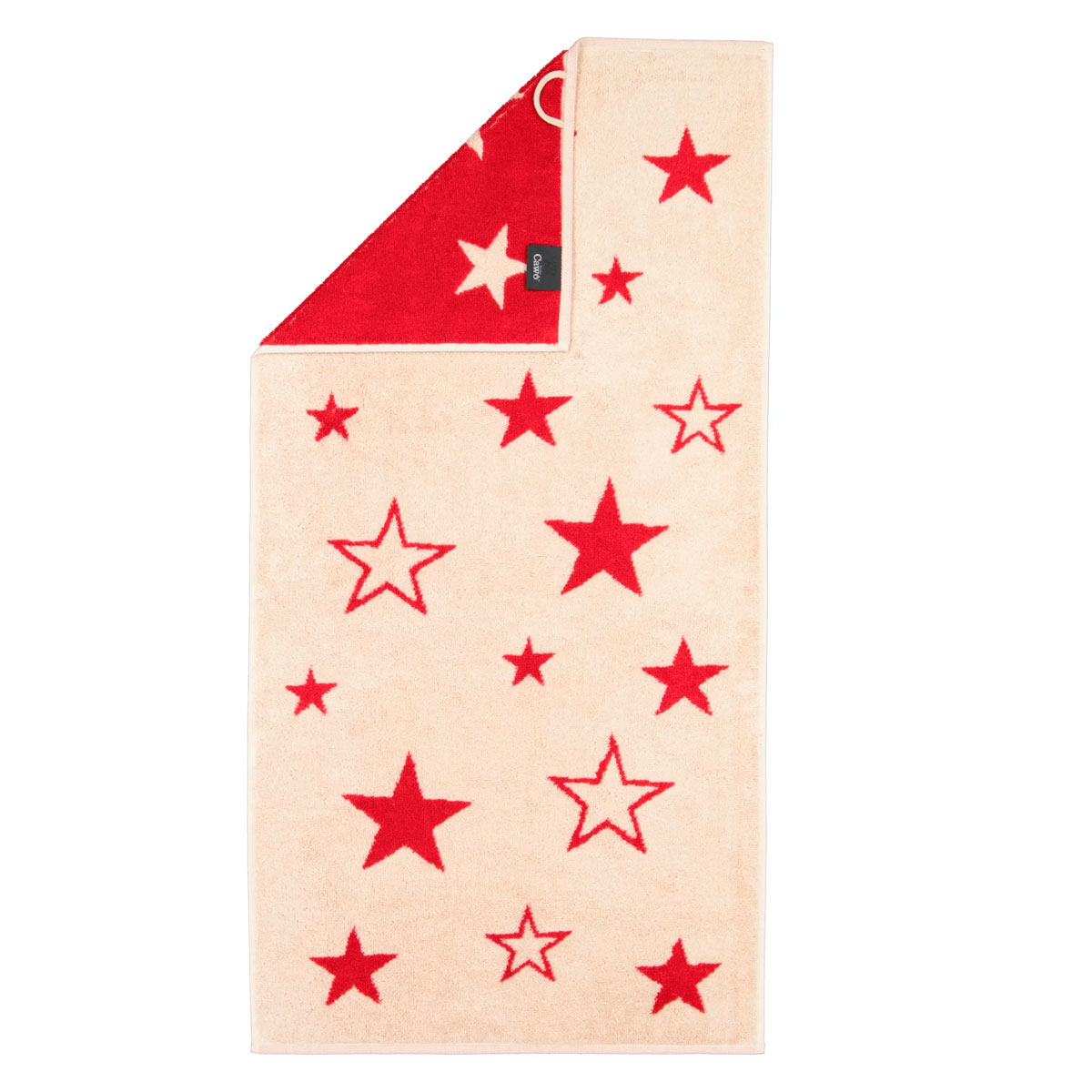 

Полотенце махровое Cawo Stars 50x100см, цвет красный