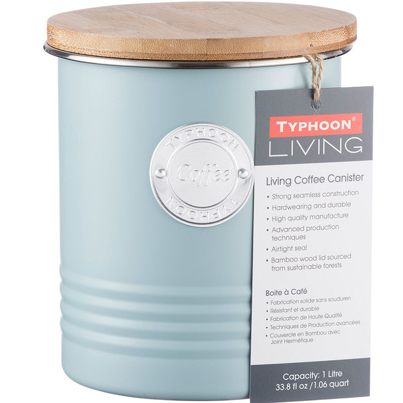 Емкость для хранения кофе Living голубая 1 л Typhoon 1400.971V, цвет голубой - фото 2