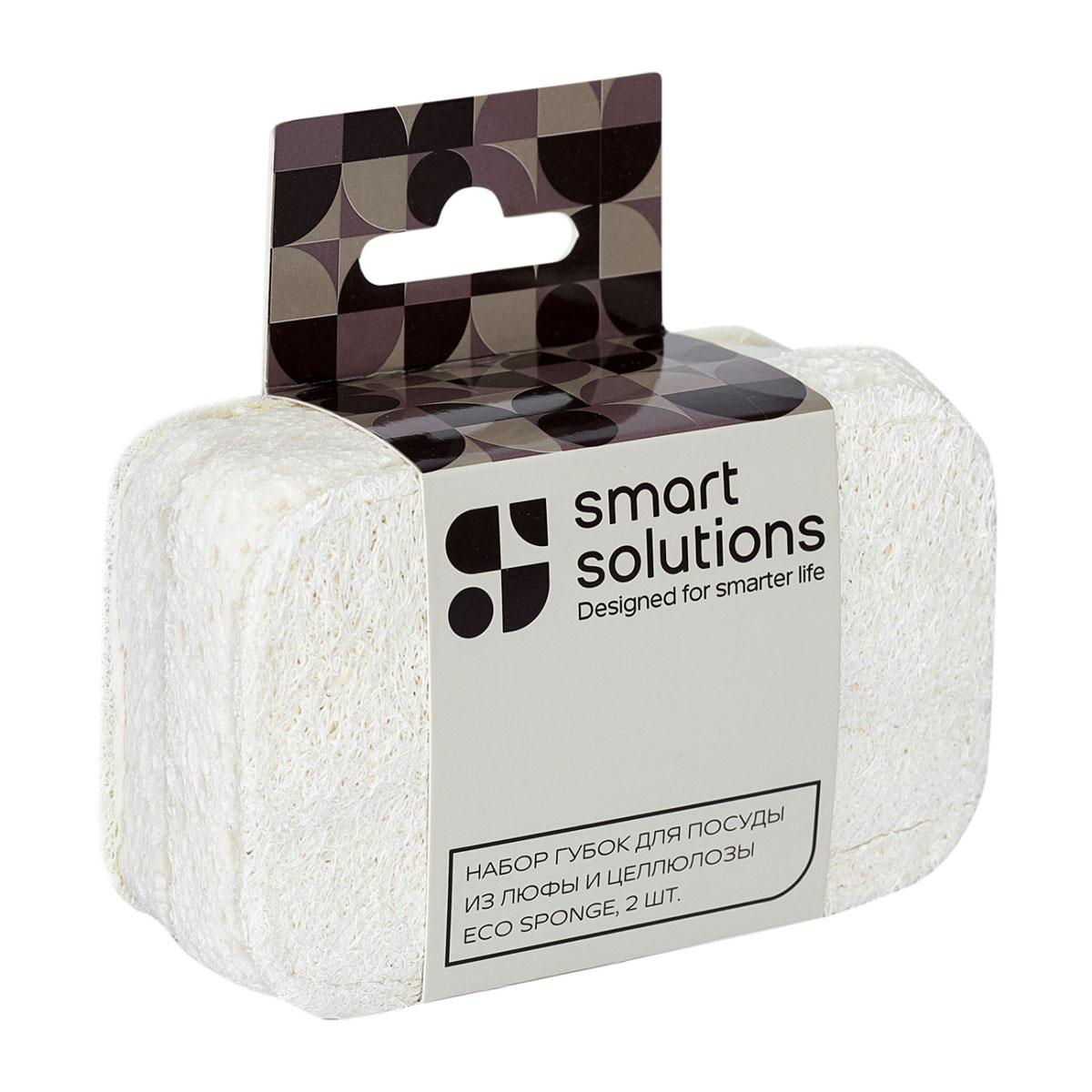 Набор губок для посуды Smart Solutions Eco Sponge, 2шт 747054 Белый, фото 4