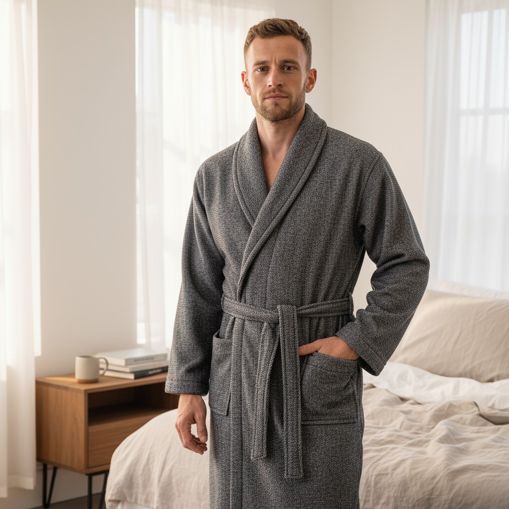 

Халат унисекс Casa Lusso размер M, серый