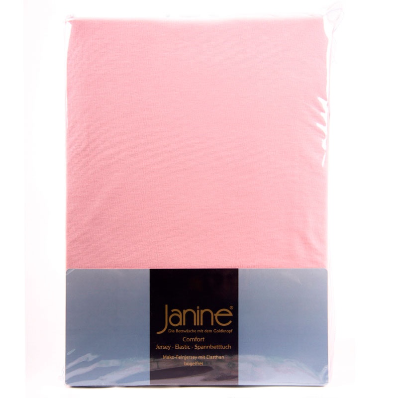 Простыня на резинке 1,5-спальная Janine Elastic 150x200см, пыльная роза простыня эвелина розовый р 1 5 сп