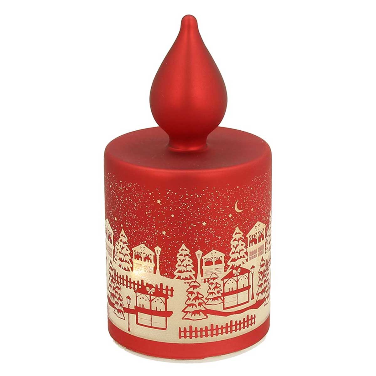

Подсвечник LED Andrea Fontebasso Christmas Cortina 14см, Красный