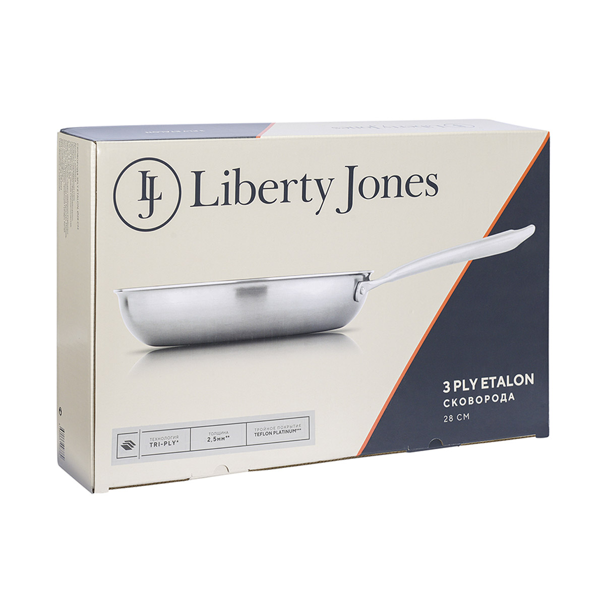 Сковорода без крышки Liberty Jones 3Ply Etalon 28см Liberty Jones LJ0000224, цвет стальной - фото 7