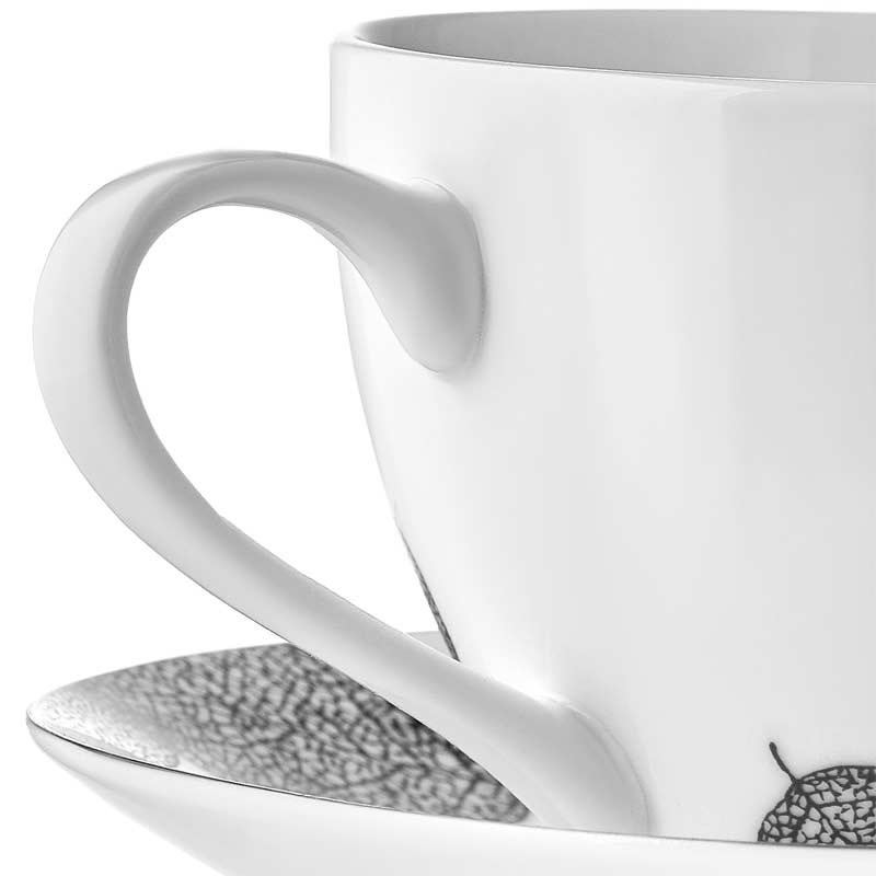 Чашка чайная с блюдцем Esprado Bosqua Platina 315мл Esprado BPL031SE303, цвет белый - фото 4