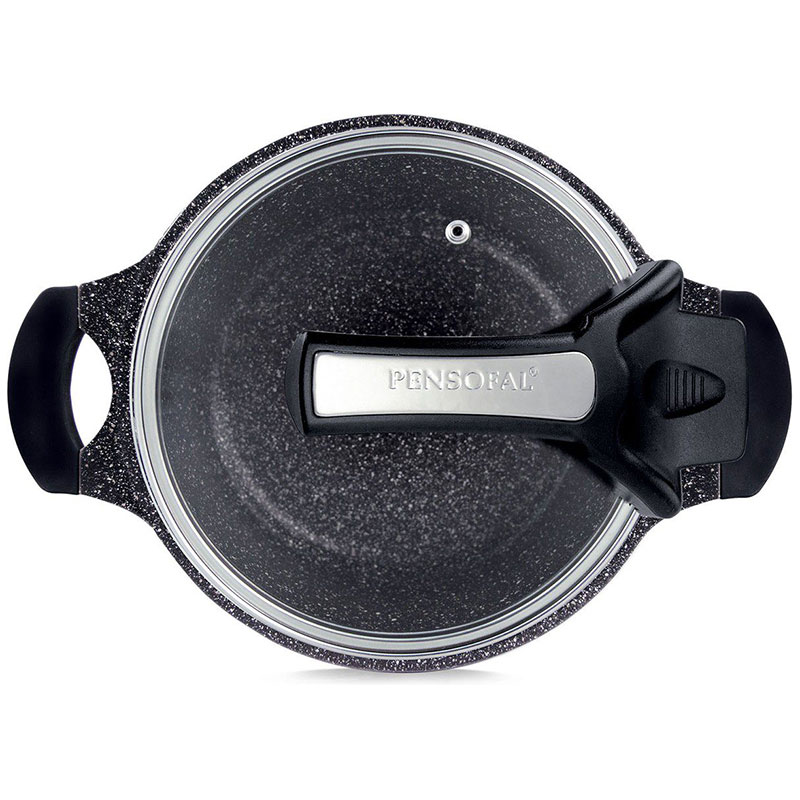 Кастрюля с крышкой Pensofal Saxum 24см 720483 Черный, фото 4