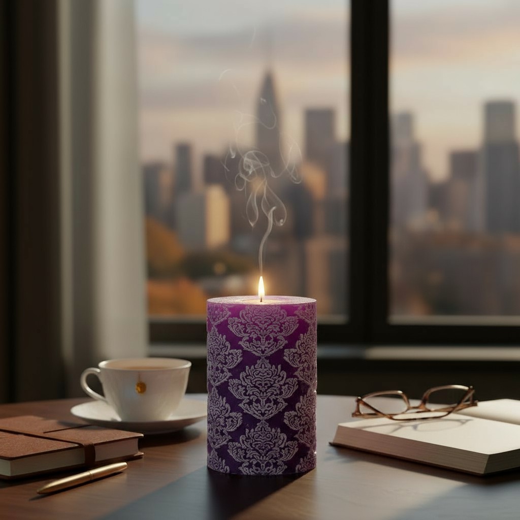 Свеча фигурная с росписью Zapel Данидин-сирень малая 860₽