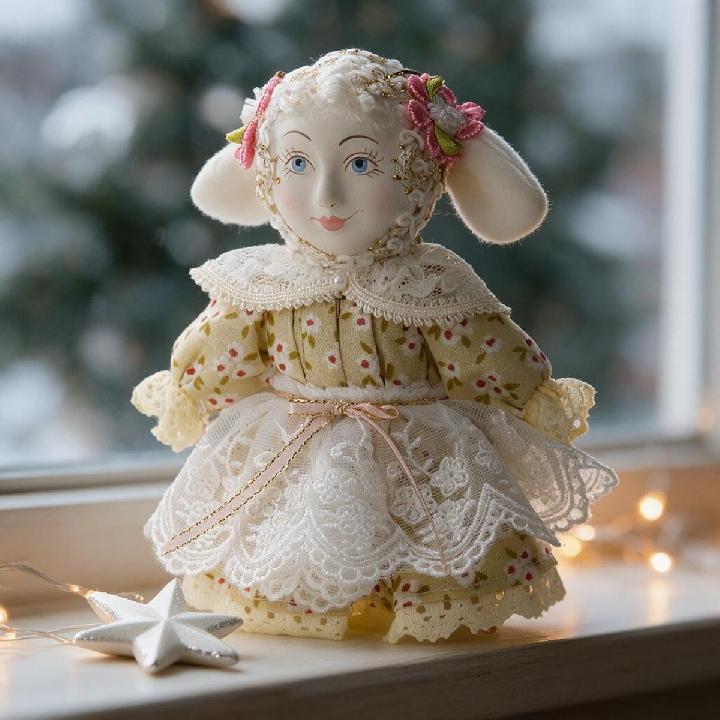 Елочная игрушка Кукольная мастерская на Ланском Овечка