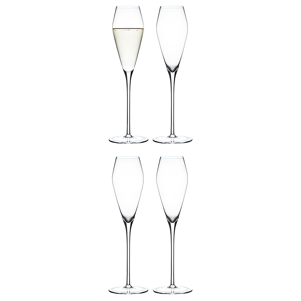 Набор бокалов для шампанского Liberty Jones Flavor 260мл, 4шт Liberty Jones PS_LJ_FL_CHPGLS_260-4, цвет прозрачный