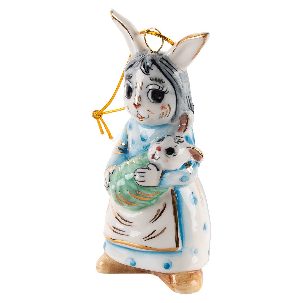 

Елочная игрушка Лефортовский фарфор Зайчиха мать