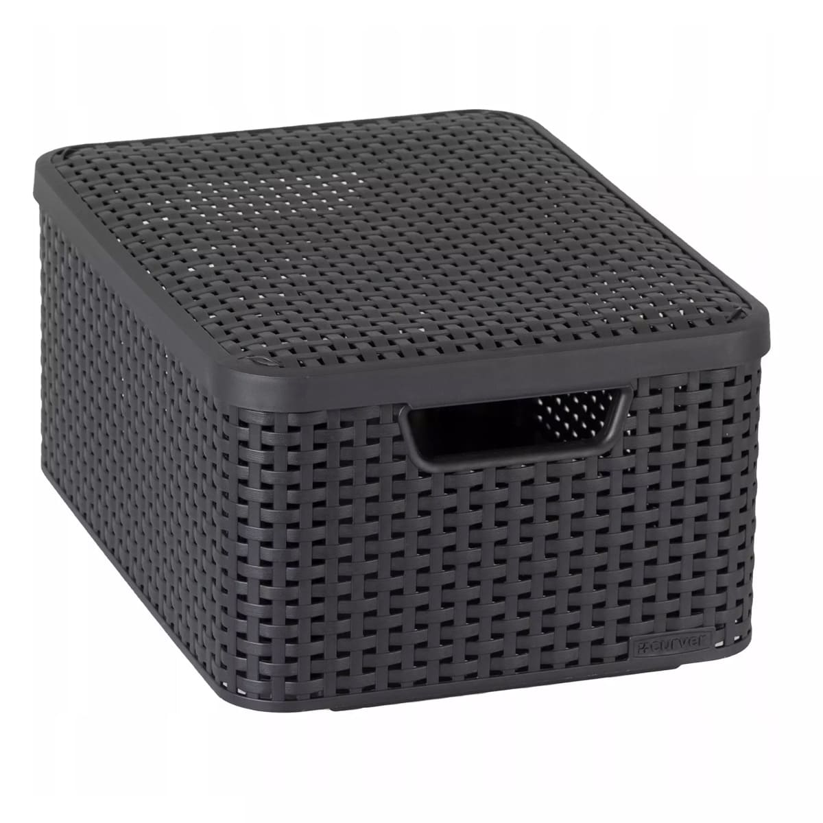 

Корзина с крышкой Curver Style M, цвет темно-серый