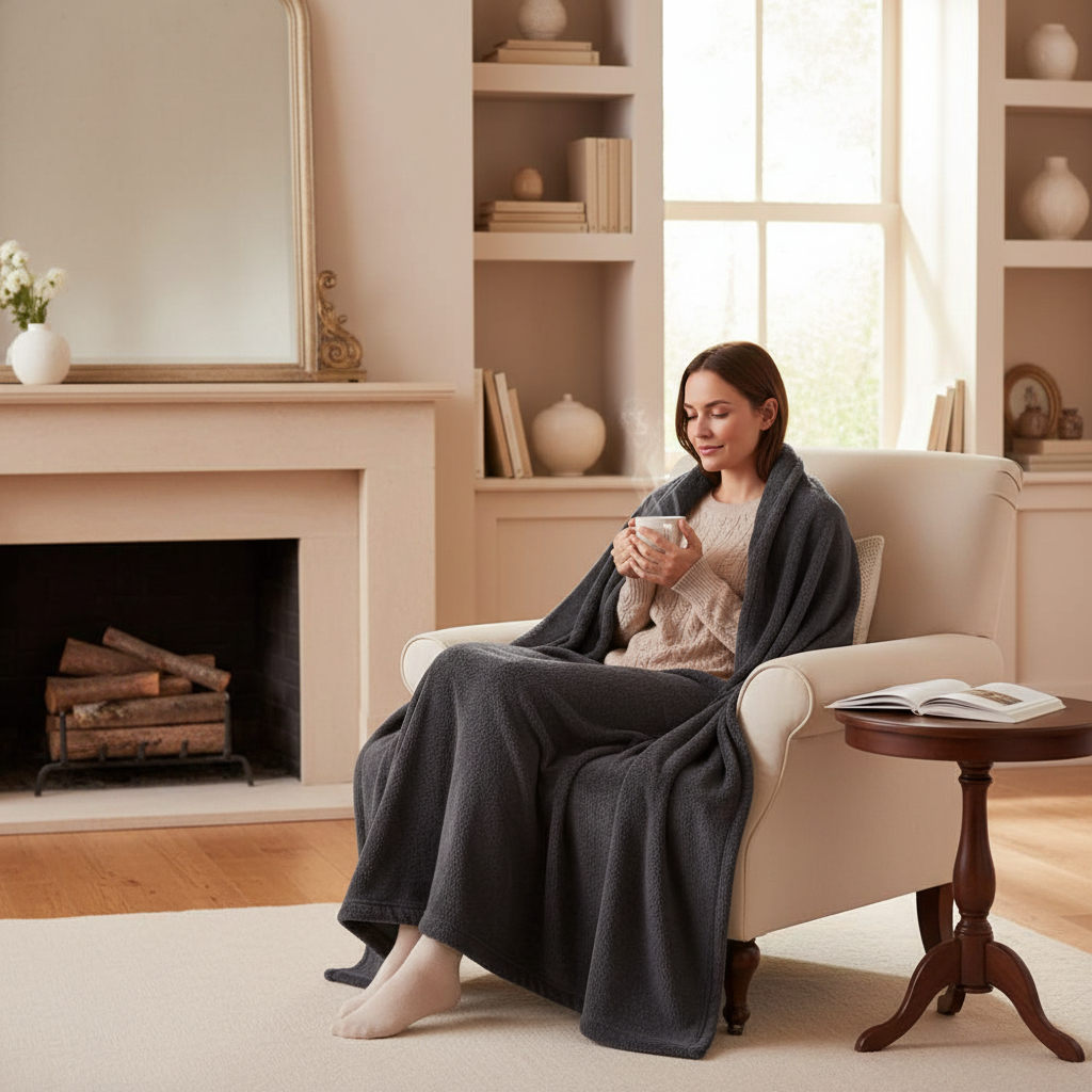 Плед 150x200см Pappel Cotton, серый