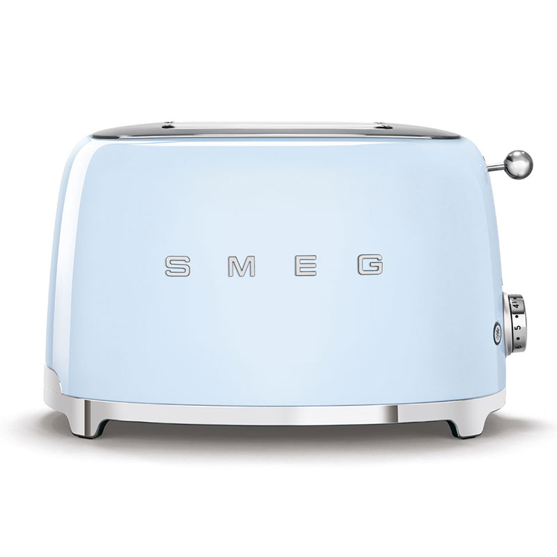 Тостер на 2 ломтика Smeg 50’s Style, пастельный голубой тостер на 4 ломтика smeg 50’s style красный