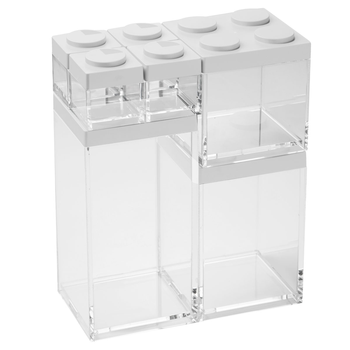 

Набор контейнеров квадратных Omada Brickstore 4шт, белый