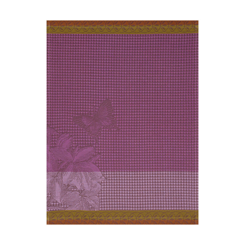 Полотенце кухонное Le Jacquard Francais Jardin Des Papillons, цвет фиолетовый вафельное полотенце южная ночь фиолетовый р 80х150