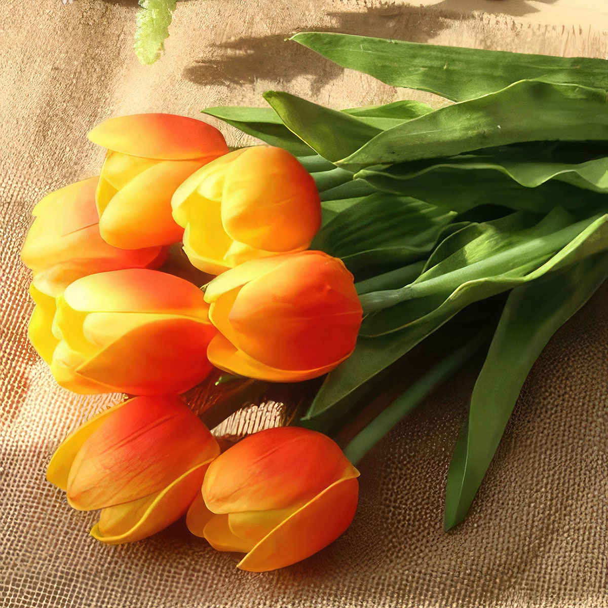 Цветы искусственные FloDecor Тюльпан 50,5см, оранжевый кпб байкер оранжевый р 1 5 сп