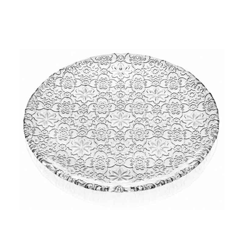 Тарелка IVV Arabesque 18см, серебряные листья