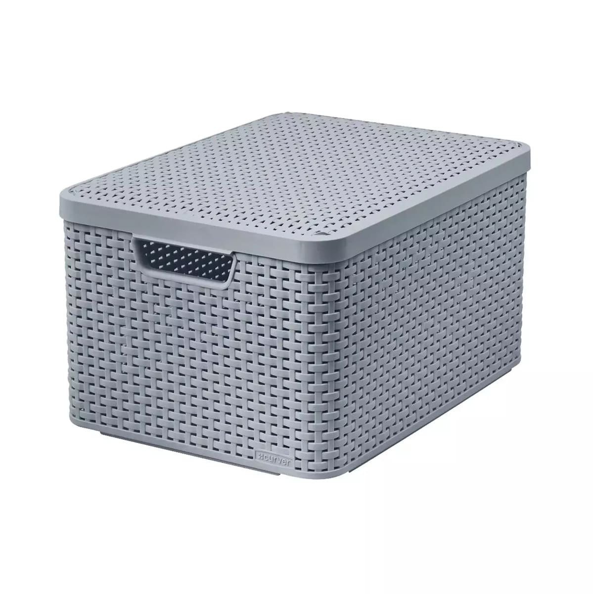 Корзина с крышкой Curver Style M цвет светло-серый 2190₽