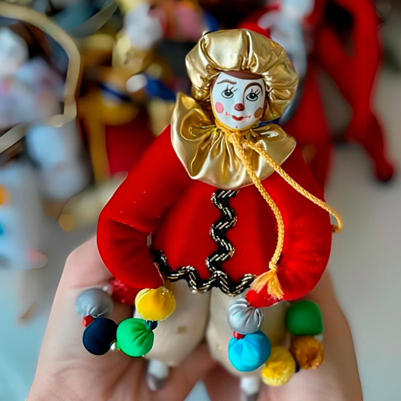 

Елочная игрушка Мануфактура подарков Клоун в берете