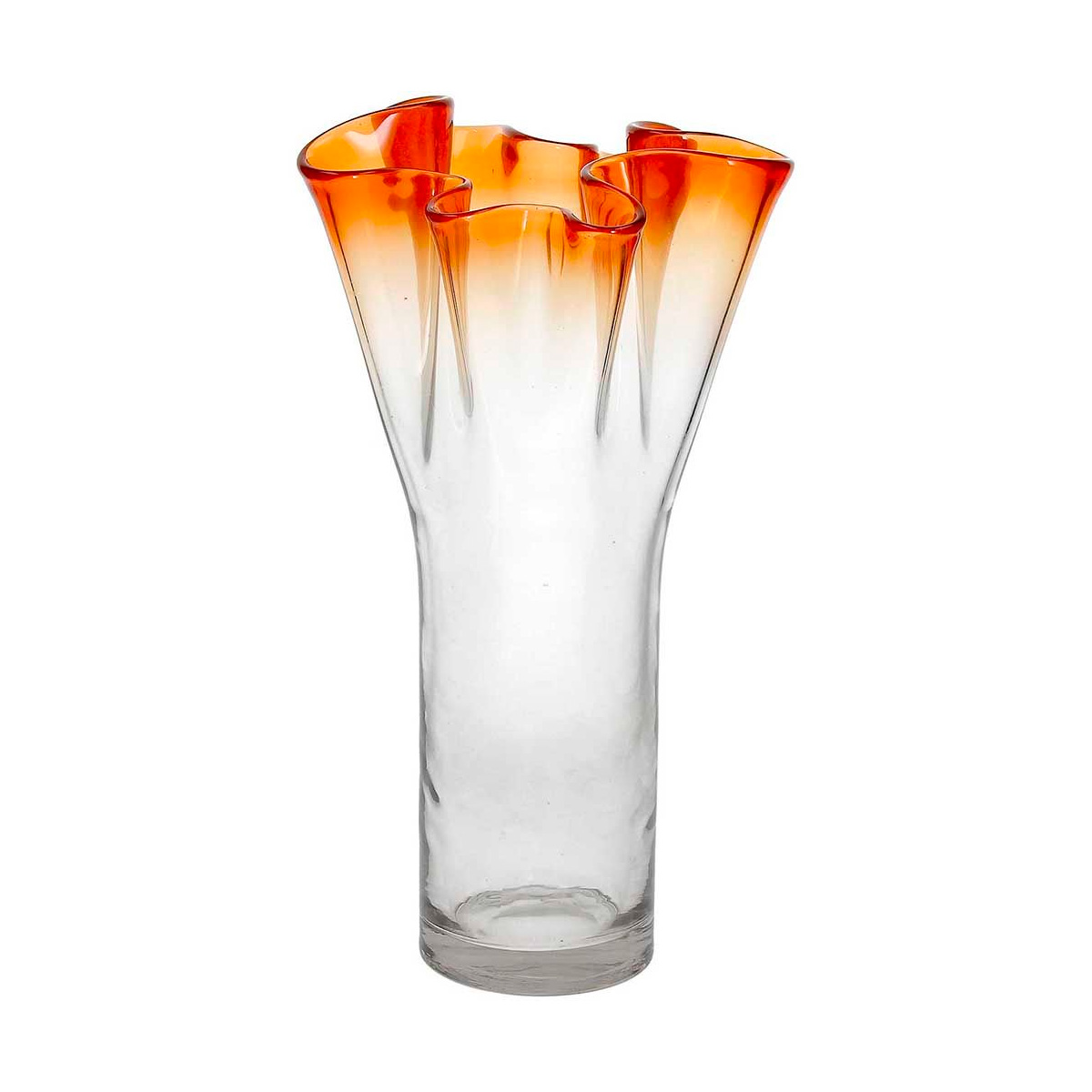 Ваза Andrea Fontebasso Glass Design Bizarre 27см, цвет оранжевый ваза andrea fontebasso tummy green 20см