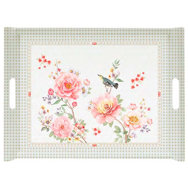 

Поднос Easy Life A Day In The Garden 52x37см, Белый;красный