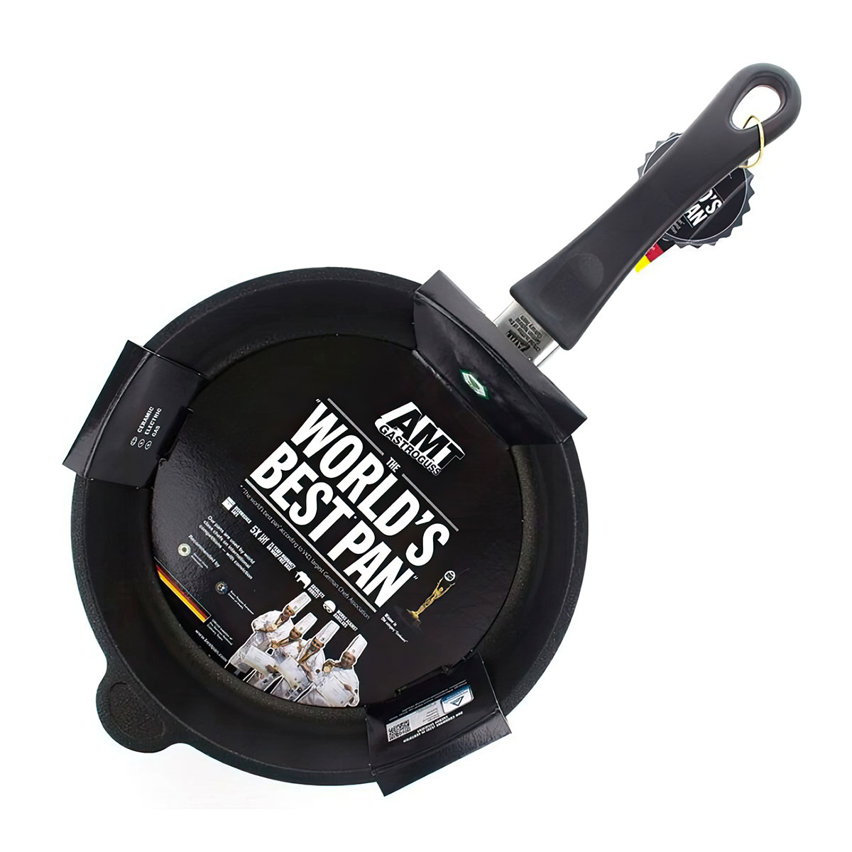 Сковорода глубокая индукционная AMT Frying Pans Titan 28см AMT AMTI-728FIX, цвет черный - фото 3